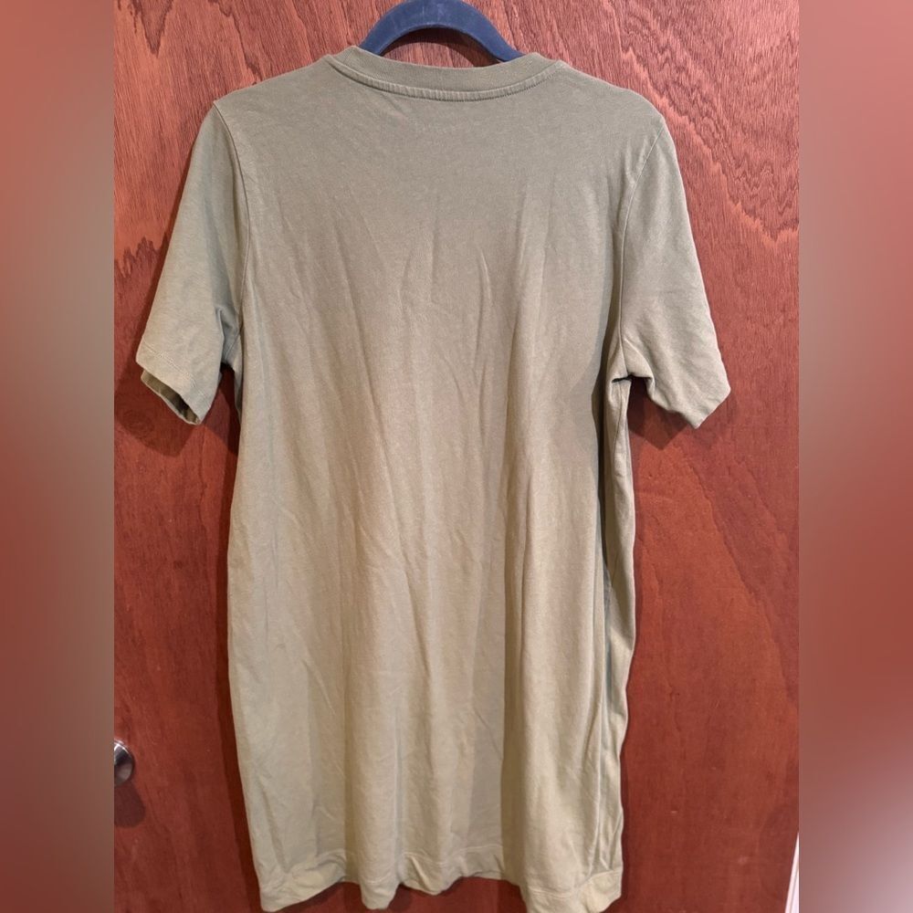 Everlane Olive Green Shirt Dress size L - Picture 3 of 7